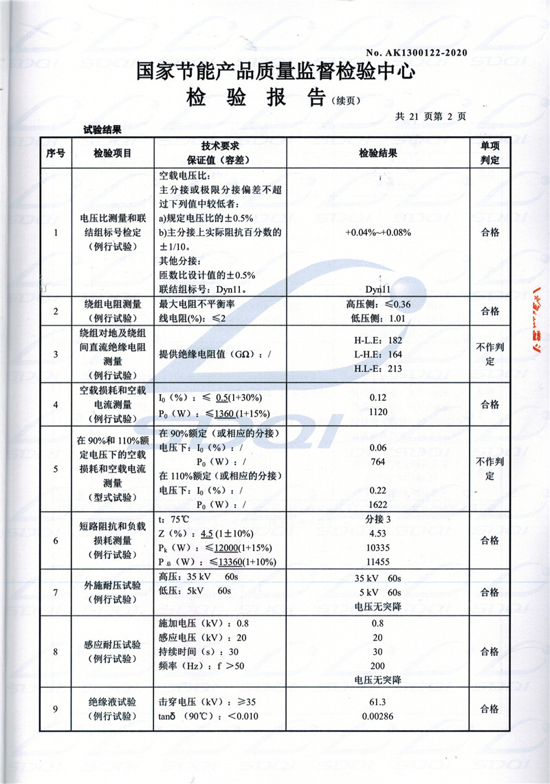 高低压试验报告-S11-1250民勤民勤民勤油浸式变压器-2.jpg